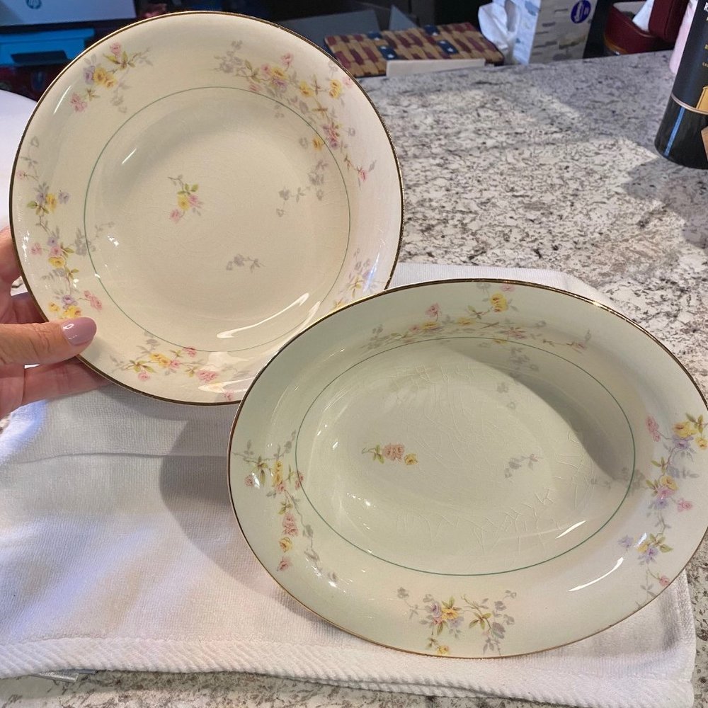 Vintage POPE GOSSER CLEMENTINE China USA Serving Bowls (2 pcs)